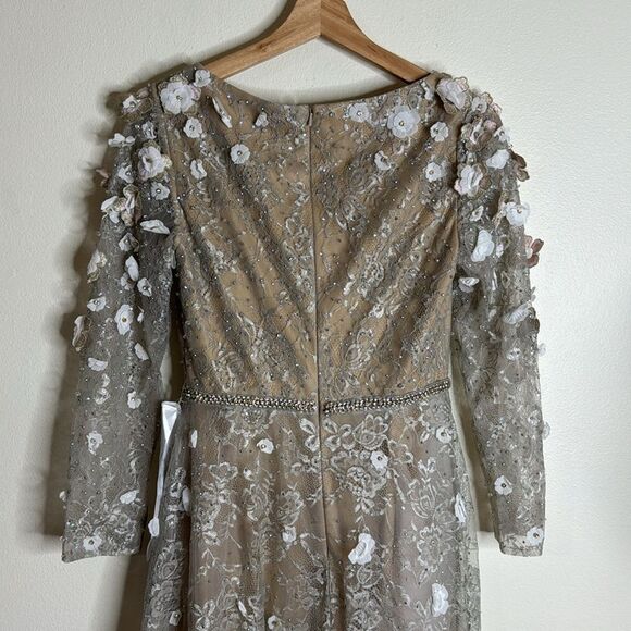 Mac Duggal FLORAL EMBELLISHED LACE A-LINE COCKTAIL DRESS size 4 - Picture 12 of 15